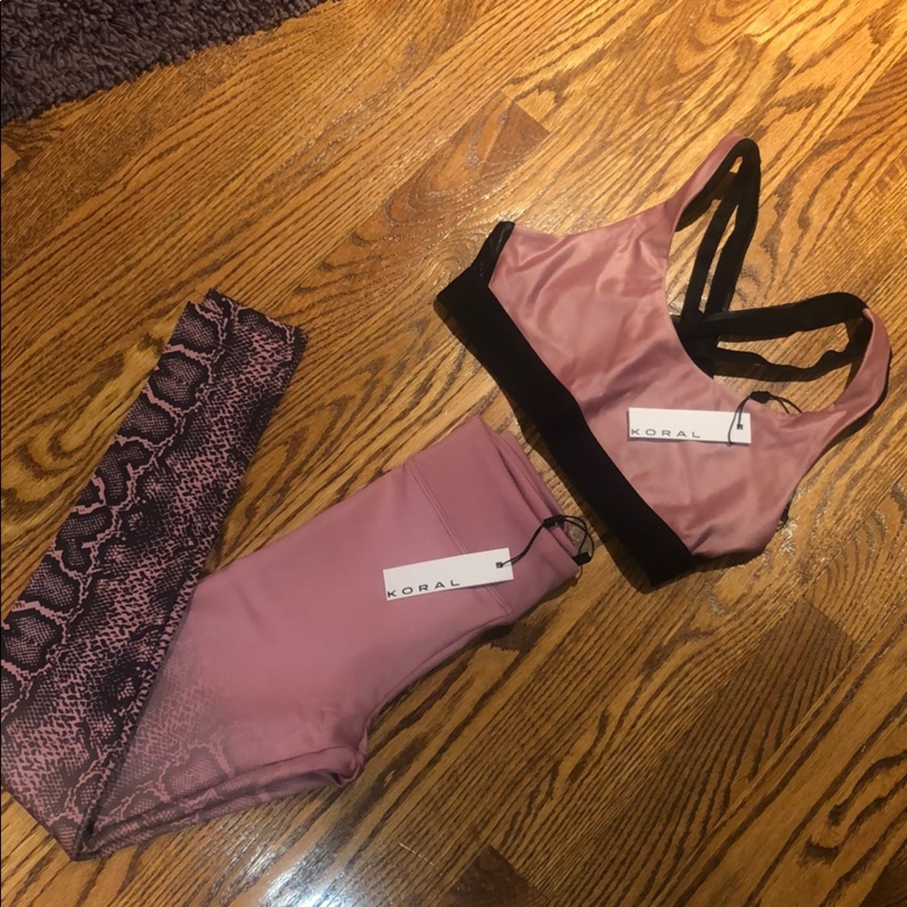 NEW koral workout set